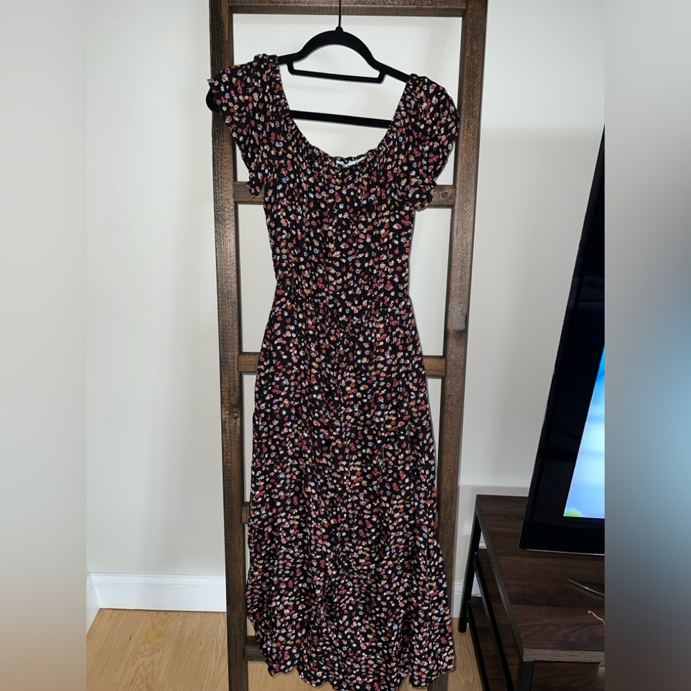 Floral Black Dress